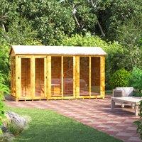 Power Apex 12' x 4' Summerhouse, Brown
