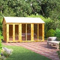Power Apex 12' x 8' Summerhouse, Brown