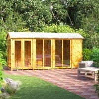Power Apex 14' x 4' Summerhouse, Brown