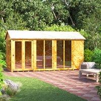 Power Apex 14' x 6' Summerhouse, Brown