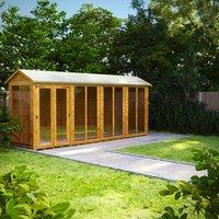 Power Apex 16' x 4' Summerhouse, Brown