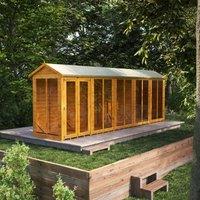 Power Apex 20' x 4' Summerhouse, Brown