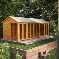 Power Apex 20' x 8' Summerhouse, Brown