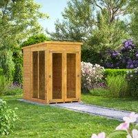 Power Pent 4' x 6' Summerhouse, Brown