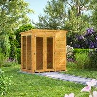 Power Pent 6' x 4' Summerhouse, Brown