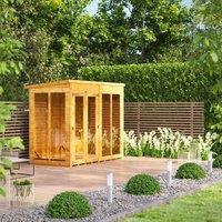 Power Pent 8' x 4' Summerhouse, Brown