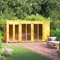 Power Pent 14' x 6' Summerhouse, Brown