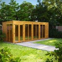 Power Pent 18' x 6' Summerhouse, Brown
