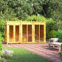 Power Pent 12' x 4' Summerhouse, Brown