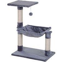 PawHut Cat Tree with Hammock Bed - Grey, Grey
