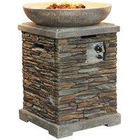 Callow Slate Effect Gas Fire Pit, Multi
