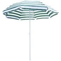 Outsunny Striped Outdoor Parasol Umbrella (base not included)