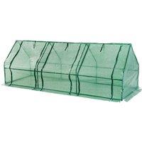Outsunny Polytunnel Greenhouse with Steel Frame, Green