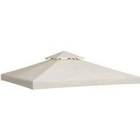 Outsunny 3x3m Replacement Gazebo Canopy - Cream, Cream