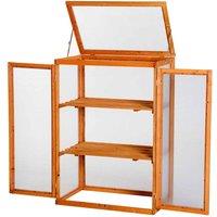Outsunny Wooden Cold Frame Greenhouse, Brown