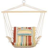 Outsunny Striped Hammock Chair with Pillow