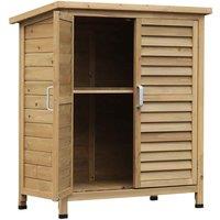 Outsunny Wooden Garden Storage Unit, Brown