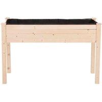 Outsunny Raised Wooden Planter, Brown