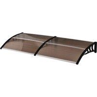 Outsunny Fixed Double Canopy - Brown, Brown