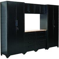 Draper 40086 Double Garage Workstation, Black