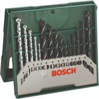 Bosch X-Line 15-Piece Mixed Drill Bit Set, Green