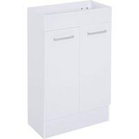 HOMCOM Bathroom Wash Basin Cabinet w/ Ceramic Base - White