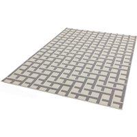 Asiatic Antibes 080x150cm AN03 White/Grey Grid, White