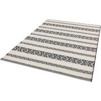 Asiatic Monty Rug 160x230cm Black And Cream Stripe, Black