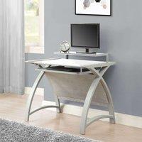 Helsinki Curve Grey Ash/Glass Desk 900, Grey