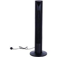Zephyrus Oscillating 3-Speed Settings Tower Fan with Remote Control - Black