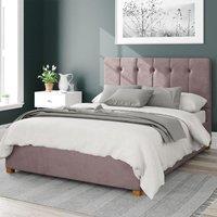 Aspire Hepburn Ottoman Storage Bed Velvet Blush Single, Purple