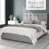 Aspire Hepburn Ottoman Storage Bed Eire Linen Grey Single, Grey