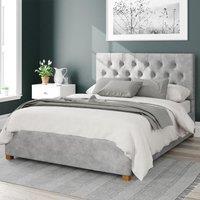 Aspire Olivier Ottoman Bed Kimyo Linen Silver Single, Grey
