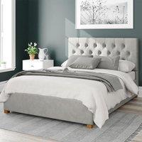 Aspire Olivier Ottoman Velvet Light Silver Double