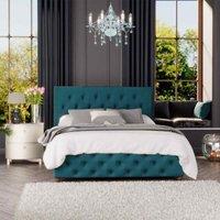 Laurence Llewelyn-Bowen Laurence Llewelyn Bowen Luna Ottoman Storage Bed Plush Velvet Emerald Single, Green