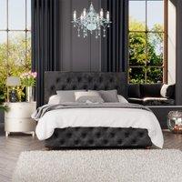 Laurence Llewelyn-Bowen Laurence Llewelyn Bowen Luna Ottoman Storage Bed Mirazzi Velvet Black Super King