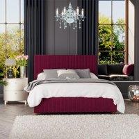 Laurence Llewelyn-Bowen Laurence Llewelyn Bowen Estella Ottoman Storage Bed Plush Velvet Berry Single, Red