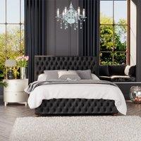 Laurence Llewelyn-Bowen Laurence Llewelyn Bowen Seren Ottoman Storage Bed Mirazzi Velvet Black Single, Black