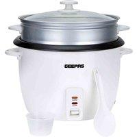 Geepas GRC4327 900W 2.8L Rice Cooker & Steamer With Keep Warm Function - White