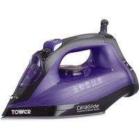 Tower T22011 CeraGlide 2600W UltraSpeed Ceramic Steam Iron - Purple