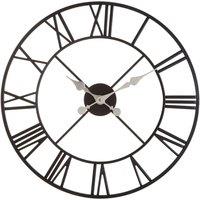 Premier Housewares Vitus Metal Wall Clock - Black, Black