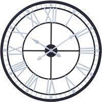 Premier Housewares Premier Houseware Skeletal Wall Clock - Black/Silver Finish, Black