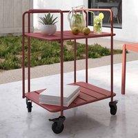 Novogratz Ng Penelope Indoor Outdoor Serving Cart Persimmon, Red