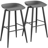 Novogratz Ng Riley Indoor Outdoor Bar Stools 2Pk Charcoal, Black