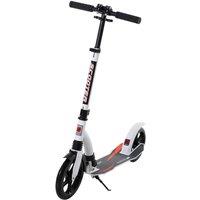 HOMCOM Teens Adult Kick Scooter Foldable Adjust Aluminium - White, White