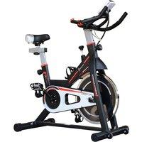 HOMCOM Exercise Bike Racing Bicycle Cardio Adjustable Resistance LCD Display Gym, Black