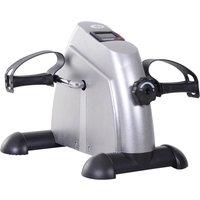HOMCOM Mini Portable Exercise Bike - Silver, Black
