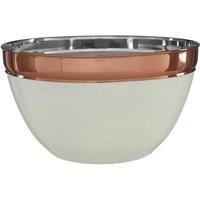 Premier Housewares Large Mixing Bowl - Cream/Copper, White