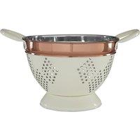 Premier Housewares Medium Colander - Cream/Copper, White