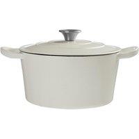 Premier Housewares Cast Iron Casserole Dish - Matte White, White